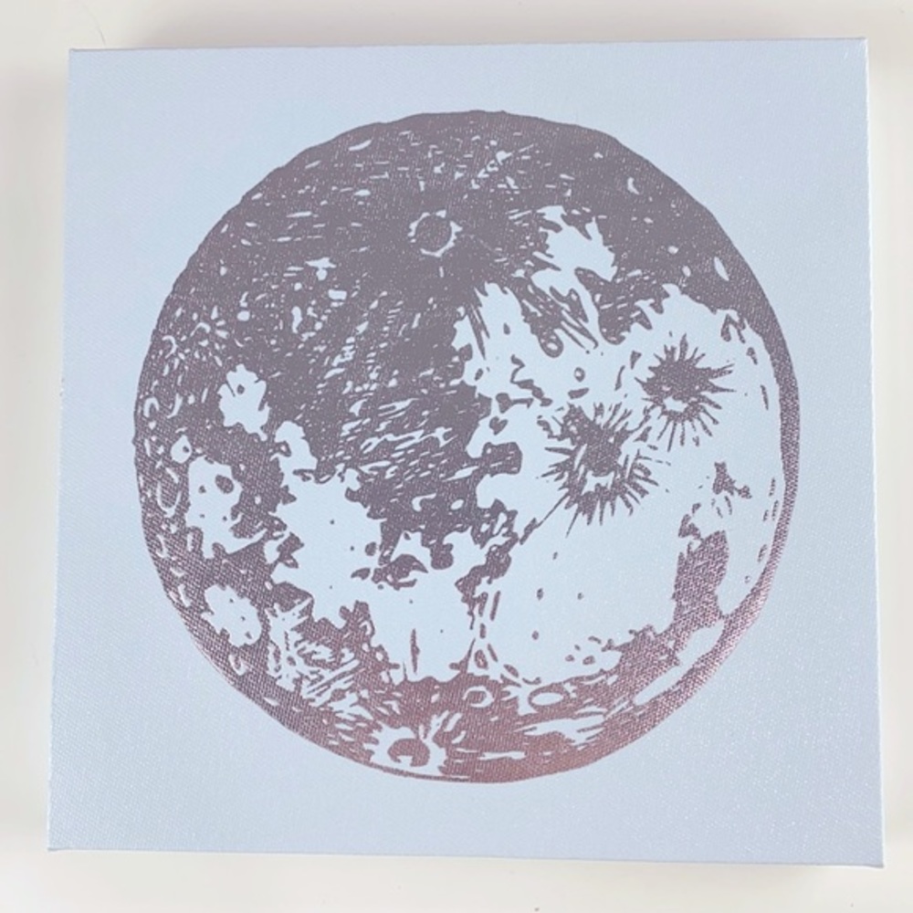 Light Blue Canvas w/ Silver Moon